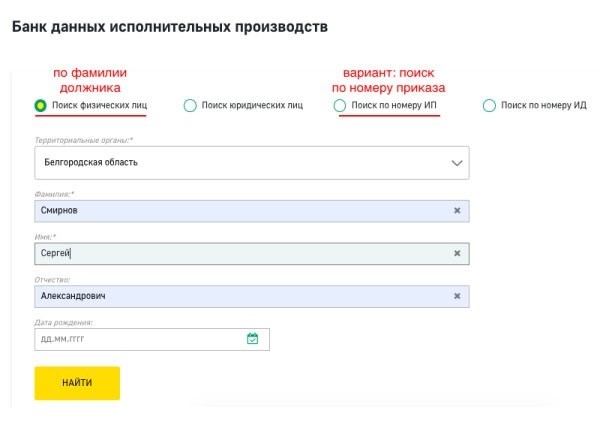 Каким образом получить информацию о распоряжении через веб-ресурс Государственной приставской службы?