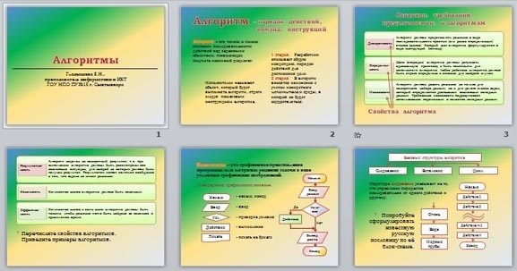 Алгоритм - презентация, где каждый шаг ведет к решению задачи.