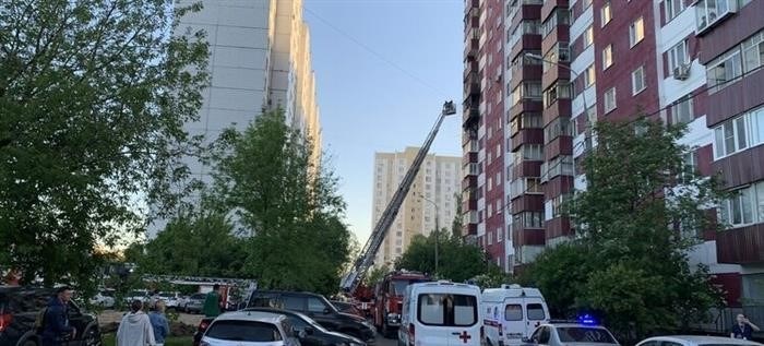 23 мая вечером произошел пожар по адресу Боровское шоссе 54.